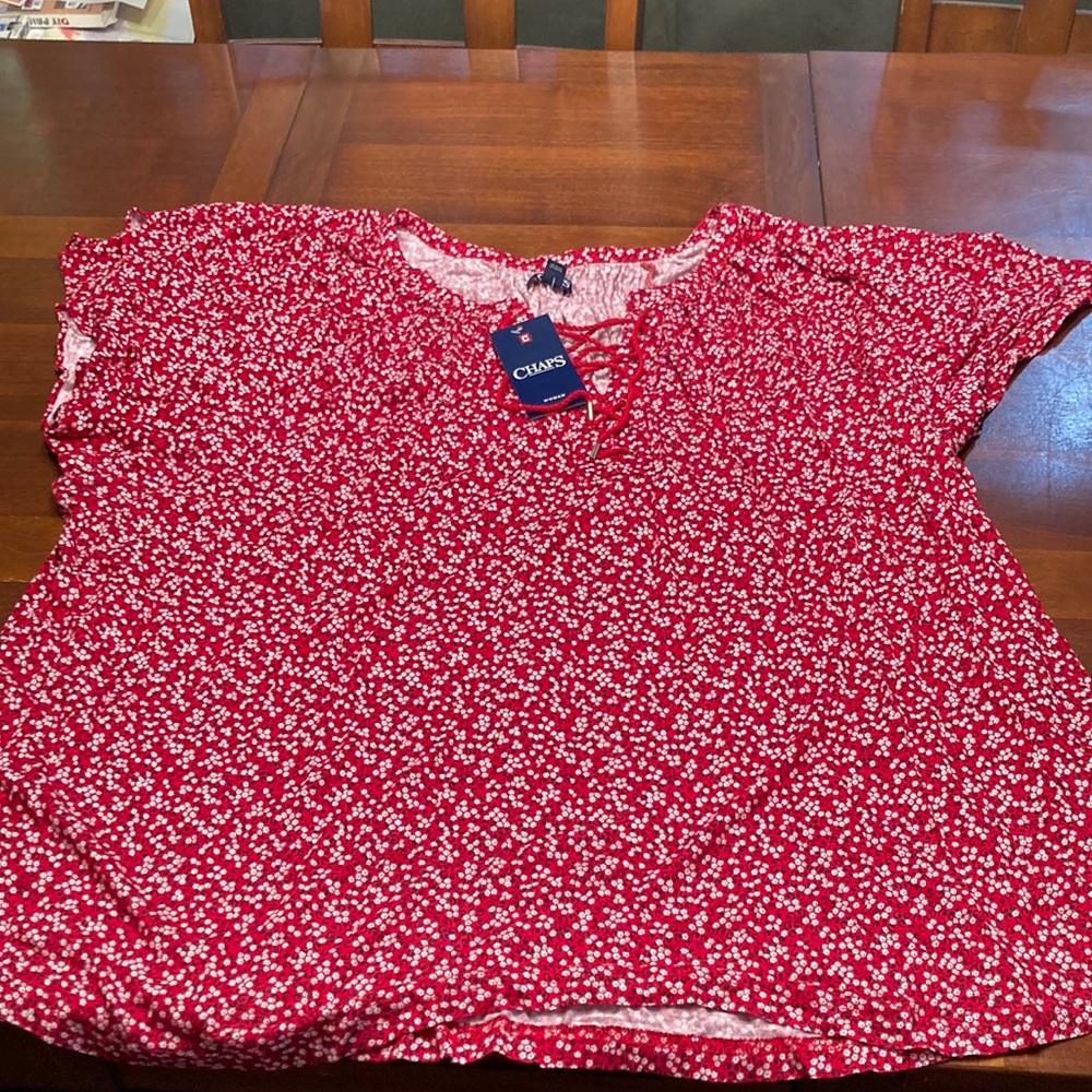 Plus size print blouse